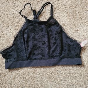 NWT High Neck Lace Bralette